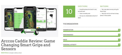 "The Single Best Golf Tech Product on the Market" – Arccos Caddie Given a Perfect Score by Breaking Eighty